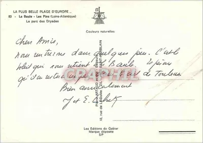 O parque das Sátiros — La Baule — Les Pins (Loire-Atlantique) — Éditions du Gabier — Verso