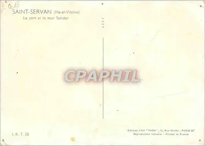 सेंट-सर्वन (इल-एत-विलेन) — पोर्ट और टॉवर सॉलिडोर — आर्ट एडिशन्स यवॉन — पीछे