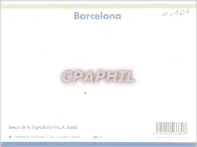 Barcelona — vista aérea com a Sagrada Família — Triangle Postals — Verso