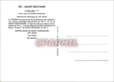 Saint-Nectaire — La chiesa — Edizione speciale della chiesa — Verso