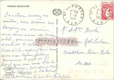 Fazendas bressanases — Galvagni — série 3 PP 72 2057 — Verso
