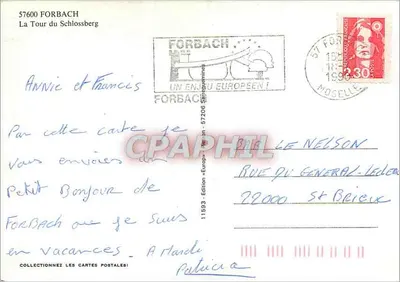 La Torre del Schlossberg — Forbach — n°11593 — Reverso