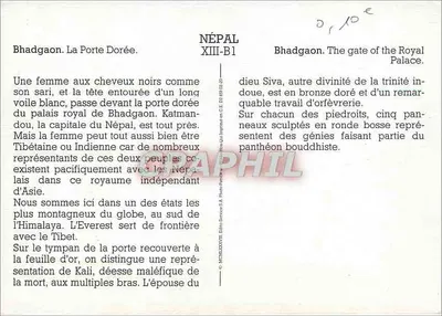 Bhadgaon — A Porta Dourada — n° XIII-B1 — Verso