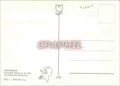 Amsterdam — Palácio Real e Monumento Nacional — n° 935.195 — Verso