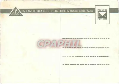 Zatoka Portelet, Jersey, Wyspy Kanalskie — widok zatoki i wyspy z fortecznym bastionem — wydawca Bamforth & Co. Ltd. n° ET.4147 — Rewers