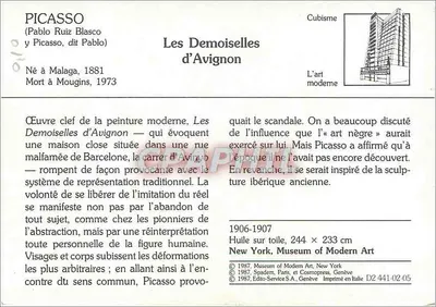 As Moças de Avignon — Picasso — Spadem, Paris, Cosmopress, Genève — Verso