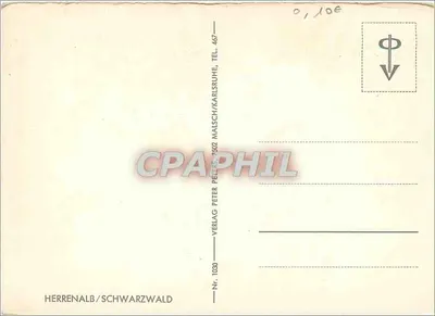 Herrenalb/Schwarzwald — vista panorâmica — Verlag Peter, n° 1020 — Verso