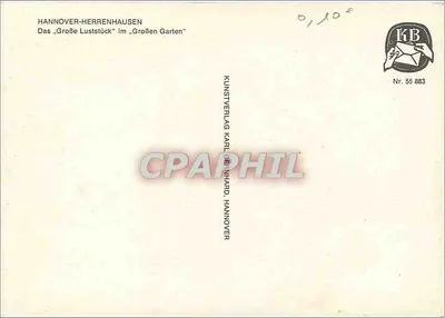 Hannover-Herrenhausen — Wielki zabawny wydarzenie w Wielkim ogrodzie — Kunstverlag Karl Bernhard, Hannover, n° 55 883 — Rewers