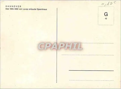 Hannover — Teatr w Hannoverze zbudowany w latach 1845–1852 przez Lavesa — Rewers
