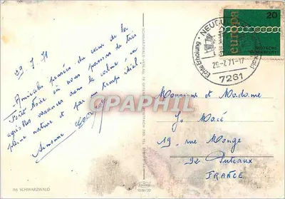 Casa sobre riacho — Schwarzwald — Schwarzwald Verlag 780 — Verso