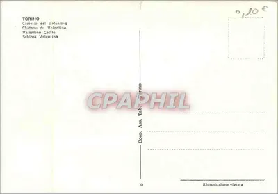 Zamek Valentino — Torino — Coop. Ass. Tab. Torino nr 10 — Rewers