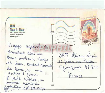 Place Saint-Pierre – widok z lotu – wydawca Roma — Rewers