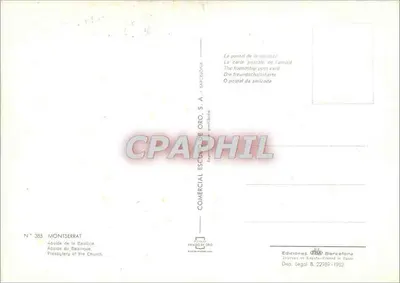 Montserrat — Abpia Bazyliki — Wydawnictwo Comercial Escolar de Oro, S.A. — Rewers