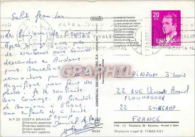 Costa Brava — Różne aspekty — Comercial Escudo de Oro, S.A. N° 22 — Rewers