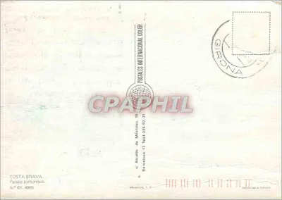 कोस्टा ब्रावा — चित्रकारी दृश्य — POSTALES INTERNACIONAL COLOR, क्रमांक जीई. 4060 — पीछे