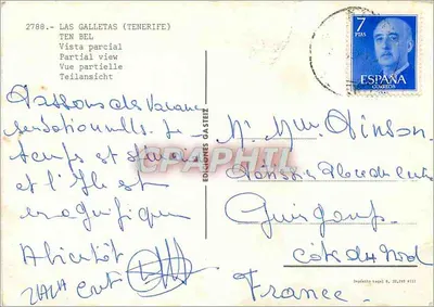 Las Galletas (Tenerife) — Częściowy widok terenu i budynków — Wydawnictwo Gasteiz n°2788 — Rewers