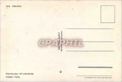 Biały wioska wybrzeżny — widok panoramiczny — Wydawnictwo Zero-7, nr 316 — Rewers