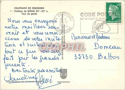 Zamek Biron — XII–XV w. — Wydawnictwo «Théolac» — Rewers