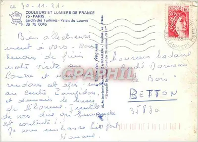 Tuileries Garden - Palace of the Louvre — Éditions Internationales du Tourisme 1979 — Back