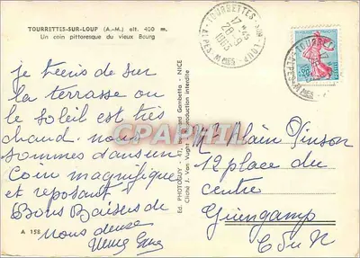 Tourrettes-sur-Loup — Um canto pitoresco do velho Bourg — Ed. Photoguy - 47 — Verso
