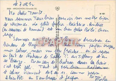Arcachon — Porto de lazer e Dique Thiers — Verso