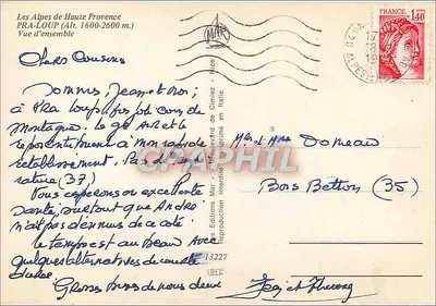Las Alpes de Alta Provenza — PRA-LOUP (Alt. 1600-2600 m.) — Vista general — Ediciones Mar — Reverso
