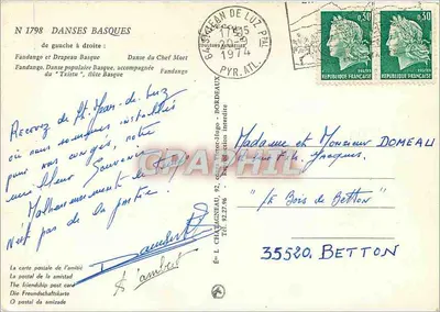 Taniec baskijski — Wydawca Elkei, n° 674 — Rewers