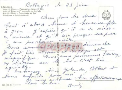 Bellagio — Spacer nad jeziorem — Fondazioni Branner & C. n°115-032 — Rewers