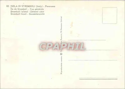 Stromboli — Wyspy Eoliczne — wydawca Trieste, Via Puccini, 75 Pescara — Rewers