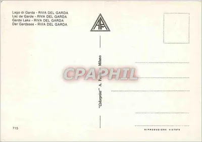 Riva del Garda — Jezioro Garda — A. Perda Milano — n° 715 — Rewers