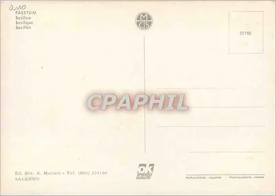 Paestum — Bazylika — Ed. Ris. A. Matonti, n° 21190 — Rewers