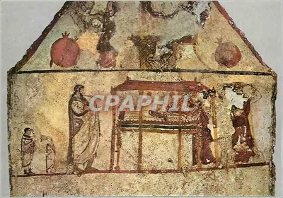 Paestum — Tumba lucana com cena de Prothésis — Ediz. Matonti