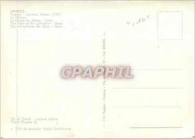Orvieto — katedra — szczegół fasady — wydawca G. Caroli, nr 5274 — Rewers