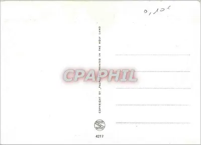 Jerozolima — kartka pocztowa z mapą i tekstem biblijnym — — Rewers