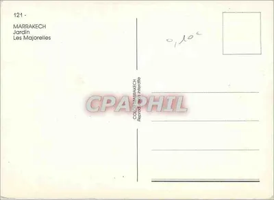 Jardim das Majorelles — Marrakech — n° 121 — Verso