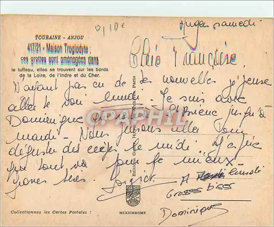 Dom troglodytowski — Touraine - Anjou — Wydawnictwo Grégoire, Paryż — Rewers