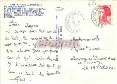 Św. Cirq Lapopie — wieś w departamencie Lot — procedura 81 — Rewers