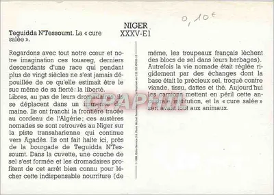 Teguidda N'Tessoumt — Níger — Éditions S.A. Photo Michel Penaud — Verso