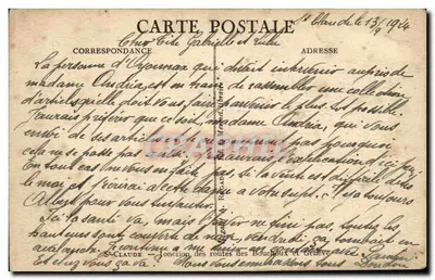 Saint-Clau de Bouchoux — widok wioski i mostu — wydawca anonimowy, numer serii nieodczytalny — Rewers