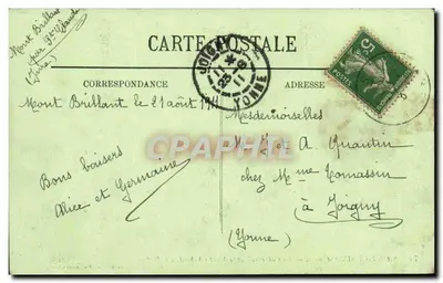 Saint-Claude (Jura) — La Catedral y el Mont Chaboud (alt 982 m.) — Oliché E. Malfroy, editor — St-Claude (Jura). — Reverso