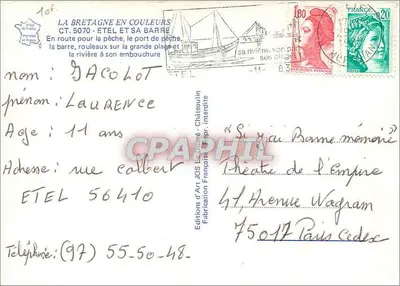 Étel — Zijn rivier, zijn haven — Edities d'Art Jos Le Darré — Achterkant