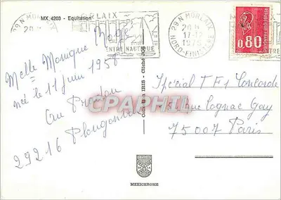 Equitação — Montanha — Editor Mexichrome, n° MX 4203 — Verso