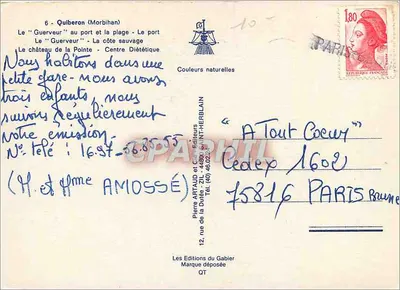 Quiberon — Talassoterapia e Dietética — Éditions du Gabier — Verso