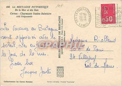 Piaszczyste wybrzeża w Bretanii — Carnac — Wydawnictwo E.R.I. Carnac — Rewers