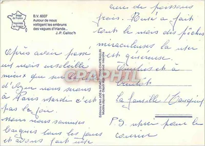 Ondas da Irlanda — J.-P. Calloc'h — Edições de Arte JOS — Verso