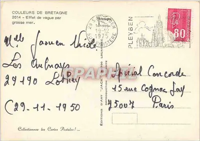 Vaga contra rocha — Cores da Bretanha 2014 — Éditions Jack — Verso