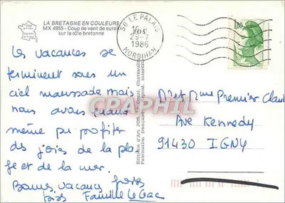 Coup de vent de Suron — De Kleurrijke Bretagne — Éditions d'Art Jos, n° MX 4955 — Achterkant
