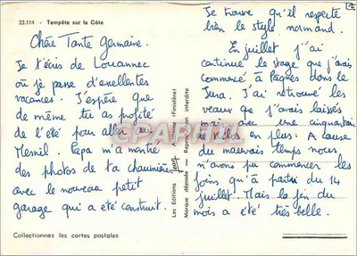 Sturm an der Küste — 23.114 — Les Éditions (Finistère) — Rückseite