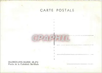 Oloron-Ste-Marie — Portal da Catedral Ste-Marie — Editor B.P. (Bomier) — Verso