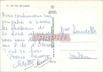 Il Vallo della Loira — Castelli della Loira — Editore AS Couleurs Naturelles, n° 76 — Verso